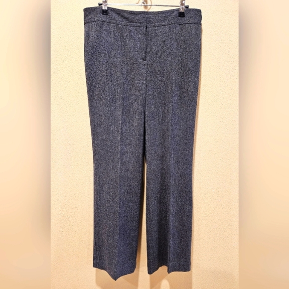 Ann Taylor Factory Women's Signature Fit Blue / Gray Heathered Lined Dress Pants - Picture 1 of 4